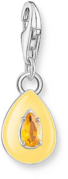 Charm pendentif goutte 3D avec une pierre - argent sterling 925