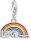 Charm pendentif arc-en-ciel 3D coloré - argent sterling 925