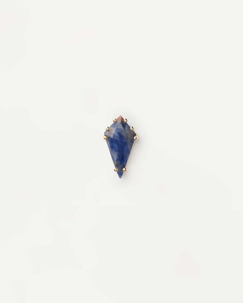 Akiro boucle d’oreille unique avec pierre précieuse - plaqué or 18K