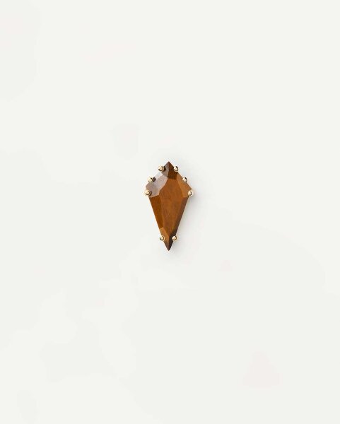 Akiro boucle d’oreille unique avec pierre précieuse - plaqué or 18K