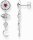 Boucles d’oreilles pendantes longues talismans cosmiques en 3D - Thomas Sabo modèle: H2277-640-7