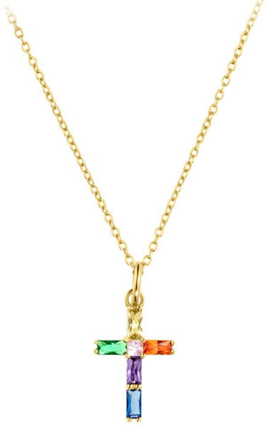 Collier avec pendentif croix colorée - s.Oliver Jewelry modèle: 2035509
