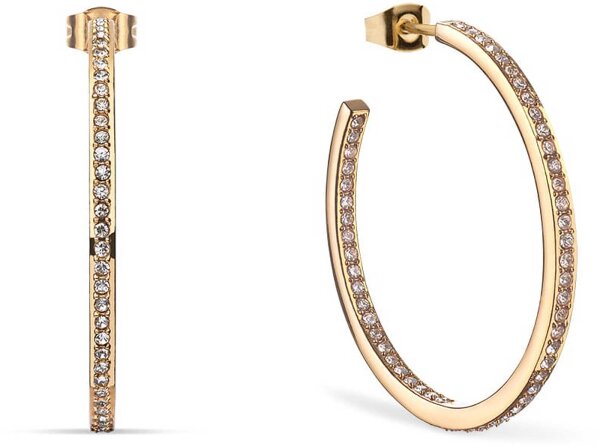 Créoles en acier inoxydable avec petites pierres - Bering Jewelry modèle: 731-27-05