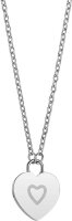 Collier en acier inoxydable avec pendentif cœur -...