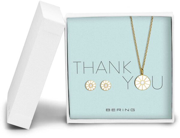 Collier avec pendentif rond et boucles d’oreilles rondes - Bering Jewelry modèle: 433-717-Gold