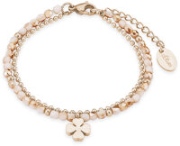 Bracelet perles double rang avec pendentif trèfle - s.Oliver Jewelry modèle: 2018361