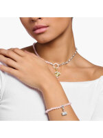Charm bracelet avec perles de quartz rose - Thomas Sabo modèle: A2097-034-9