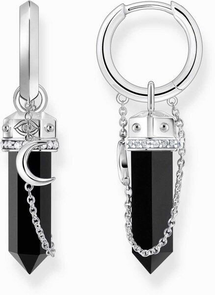 Créoles avec pendentif onyx et chaîne - Thomas Sabo modèle: CR722-641-11