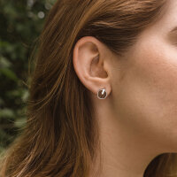 Opacity boucles d’oreilles rondes avec élément en bois - Holzkern modèle: Jewelry