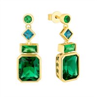 Boucles d’oreilles pendantes avec pendentifs de...