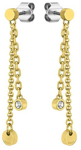 Boss Jewelry 1580333 - boucles d’oreilles pendantes IRIS avec pendentifs ronds et pierre