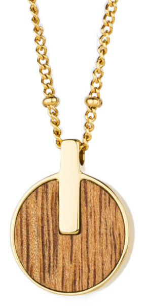Opacity collier avec pendentif rond en bois - Holzkern modèle: Jewelry