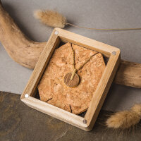 Opacity collier avec pendentif rond en bois - Holzkern modèle: Jewelry