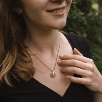 Opacity collier avec pendentif rond en bois - Holzkern modèle: Jewelry
