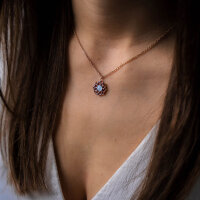 Composition collier avec pendentif en nacre bleue - Holzkern modèle: Jewelry