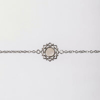 Composition bracelet avec pendentif en nacre blanche -...