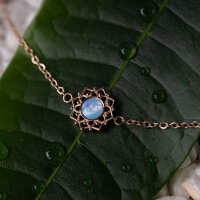 Composition bracelet avec pendentif en nacre bleue - Holzkern modèle: Jewelry