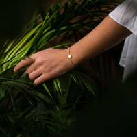 Composition bracelet avec pendentif en nacre blanche - Holzkern modèle: Jewelry