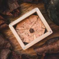 Facade collier avec pendentif carré en bois - Holzkern modèle: Jewelry