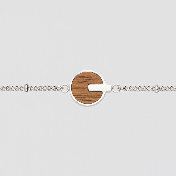 Opacity bracelet avec pendentif rond en bois - Holzkern modèle: Jewelry