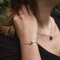 Opacity bracelet avec pendentif rond en bois - Holzkern modèle: Jewelry