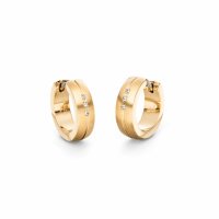 Créoles en titane avec 6 diamants - Boccia Jewelry...