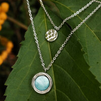 Zendala collier en superposition nacre/argent - Holzkern modèle: Jewelry