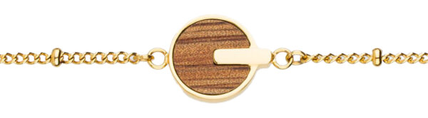 Opacity bracelet avec pendentif rond en bois - Holzkern modèle: Jewelry