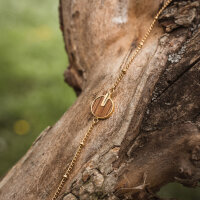 Opacity bracelet avec pendentif rond en bois - Holzkern modèle: Jewelry