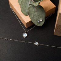 Shade puces doreilles soleil avec nacre bleue - Holzkern...