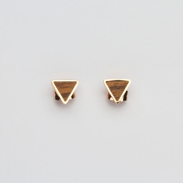 Scale puces doreilles triangle - Holzkern modèle: Jewelry