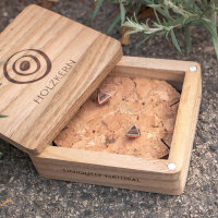 Scale puces doreilles triangle - Holzkern modèle: Jewelry