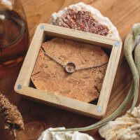 Pigment collier avec pendentif rond et élément en bois - Holzkern modèle: Jewelry