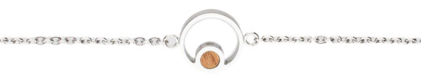 Pigment bracelet avec pendentif rond et élément en bois - Holzkern modèle: Jewelry