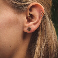 Pigment boucles doreilles rondes avec...