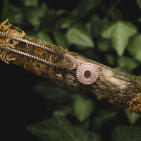 Stencil collier avec pendentif rond - Holzkern modèle: Jewelry