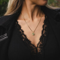 Stencil collier avec pendentif rond - Holzkern modèle: Jewelry