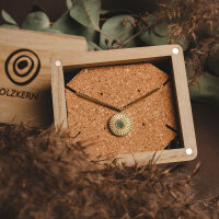 Stencil collier avec pendentif rond - Holzkern modèle: Jewelry