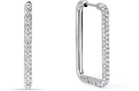 Créoles carrées en acier inoxydable avec...