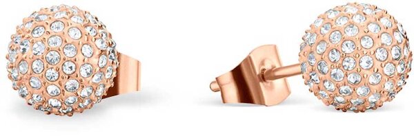 Puces doreilles en forme de boule serties de petites pierres - Bering Jewelry modèle: 719-37-05