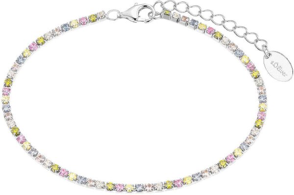 Bracelet tennis avec sertissage de pierres colorées - s.Oliver Jewelry modèle: 2037838