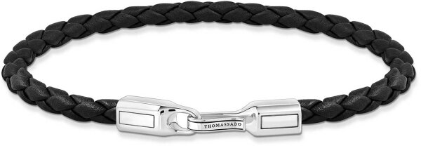 Bracelet en cuir tressé fin - Thomas Sabo modèle: A2147-682-2-L19