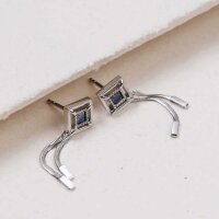 Awakening boucles doreilles (Lapis-lazuli/Argent) puces doreilles avec pendentif chaîne - Holzkern modèle: Jewelry