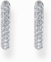 Créoles couleur argent serties de zirconias - Thomas Sabo modèle: CR730-051-14