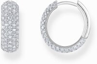 Créoles couleur argent, ornées de petits...