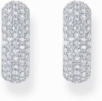 Créoles couleur argent, ornées de petits zirconias blancs - Thomas Sabo modèle: CR731-051-14