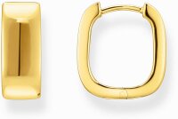 Créoles couleur or, de forme carrée et au...