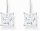 Boucles doreilles pendantes avec un grand zirconia blanc taille princesse - Thomas Sabo modèle: H2289-051-14