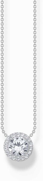 Collier avec pendentif halo et pierres blanches - Thomas Sabo modèle: KE2279-051-14