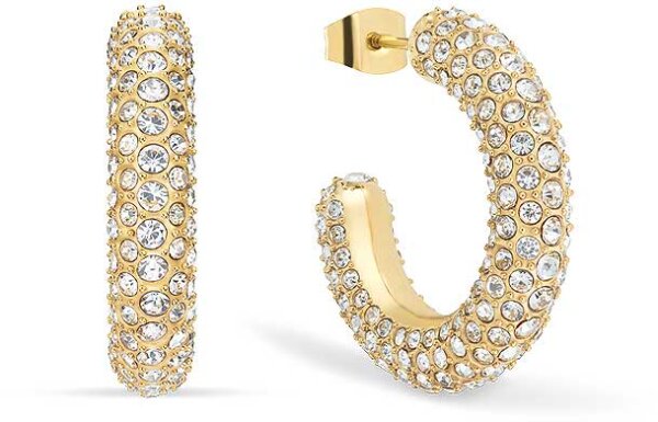 Créoles en acier inoxydable avec petites pierres - Bering Jewelry modèle: 739-27-05